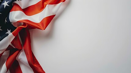 American flag and eagle on white background