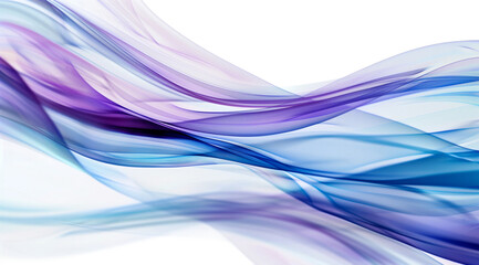 abstract blue and purple wave background, isolated on transparent background
