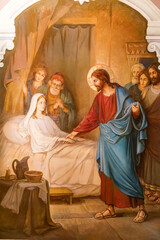 Raising of Jairus' daughter, fresco
