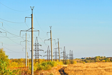 High voltage transmission line in Moldova