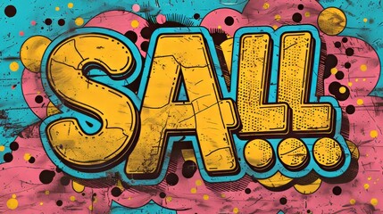 Naklejka premium Pop art stickers for sale. Illustration generated using artificial intelligence