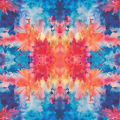A collection of vividly colored tie-dye patterns and abstract textile art, showcasing a variety of intricate designs.