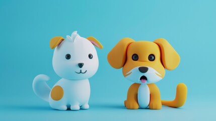 Fototapeta premium Vector illustration of cute dog