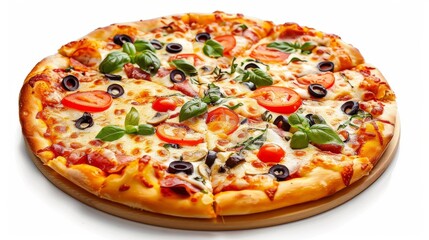 Pizza. png images _ food images _ fast food images _ Indian food images _ pizza in isolated white background _. hyper realistic 