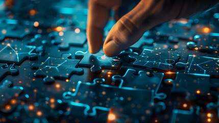 An abstract representation of digital transformation in the corporate world, showcasing the integration of advanced technology to revolutionize business processes and drive change.