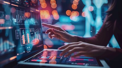 An abstract representation of digital transformation in the corporate world, showcasing the integration of advanced technology to revolutionize business processes and drive change.