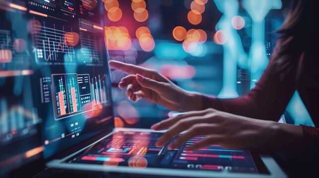 An abstract representation of digital transformation in the corporate world, showcasing the integration of advanced technology to revolutionize business processes and drive change.