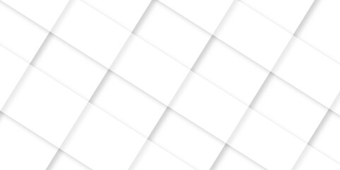 Abstract design with white transparent material in triangle and square shapes on white background. Modern and creative design with white boxes and white rectangle business card. paper texture.