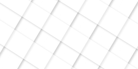 Abstract design with white transparent material in triangle and square shapes on white background. Modern and creative design with white boxes and white rectangle business card. paper texture.