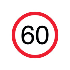 speed limit traffic sign vector