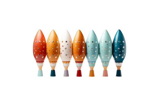 Rocket Ballons isolated on transparent background.