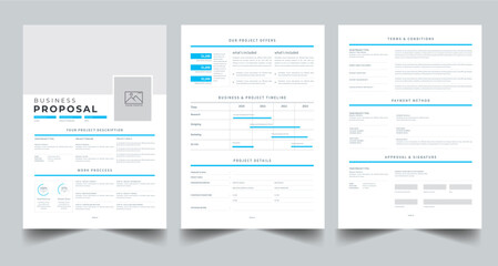 Business Proposal layout, Project Plan, Project Proposal Template , Client Proposal Template , Business Proposal , Brief Proposal , Project Guide Template