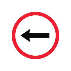 only left turn traffic sign