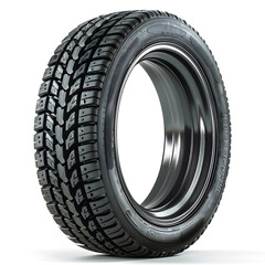 Obraz premium Car tire isolated on white background