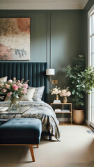 Botanical Harmony: Floral-Inspired Interior Design, background for cellphone, mobile phone, ios, android, instagram stories