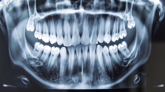 Raio - X de uma boca humana - wallpaper HD