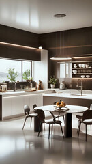 Liquid Fusion: Contemporary Interior Concept, background for cellphone, mobile phone, ios, android, instagram stories