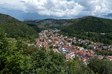 High angle view of Bad Lauterberg in Harz, Germany