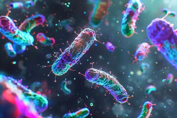 Obraz premium Study about antibiotic Resistance as a pathogen Bacteria resistant to medicine as a dangerous superbug that causing incurable bacterial infection as a pathology symbol
