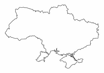 Ukraine outline map