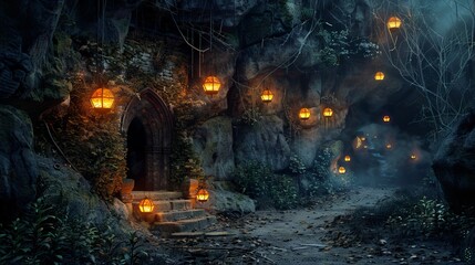 Cave entrance from the game scene