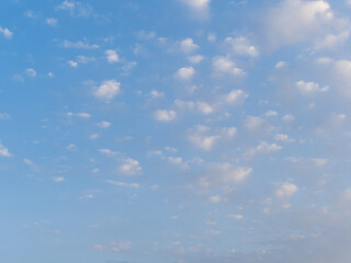 Set of altocumulus clouds in the sky