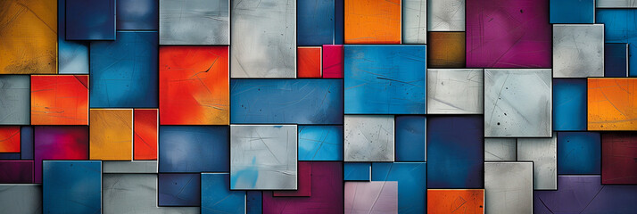 Vibrant Geometric Abstract Art