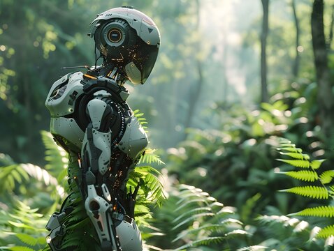 Highly Advanced Bionic Robot Navigating Lush Rainforest Canopy in Harmonious Symbiosis with Nature