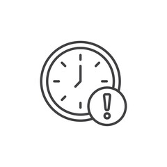 Alert Timer Icon Set. Exclamation Alarm Vector Symbol.