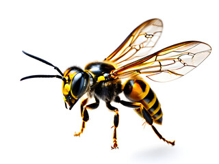 Close-up of Wasp - Detailed Insect Macro Photography