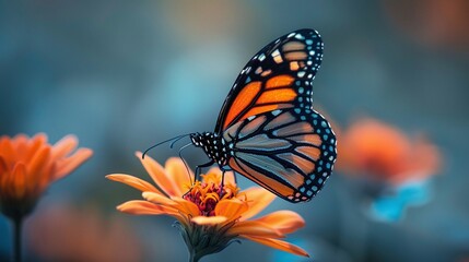 Obraz premium explore the beauty of nature: capture stunning butterfly and flower photographs