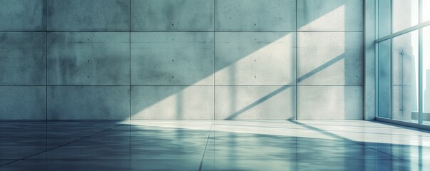 Fototapeta premium Interior with shadow pattern and light entry