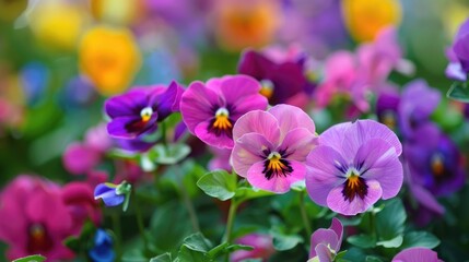 Obraz premium Pretty flowers growing in the garden