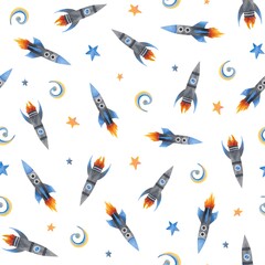 Set of planets space rockets, pattern, science, astronomy, background, patterns for children and...