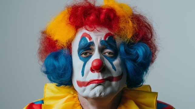 portrait of sad clown