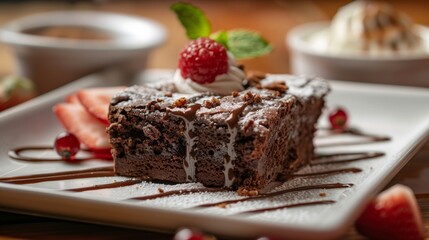 American cuisine. Brownie (brownie). 