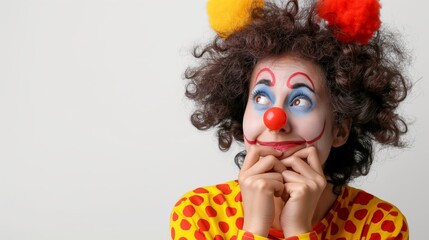 clown with wig