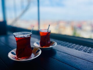 Turkish Tea Delight: Authentic Turkish Tea in Traditional Glass