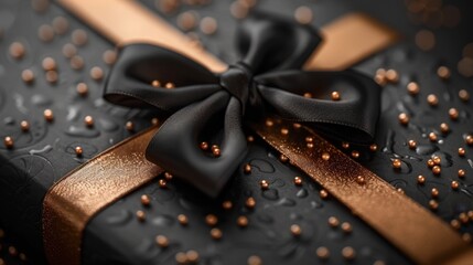 Stylish black-tie gala dinner invitation card, exuding elegance and sophistication