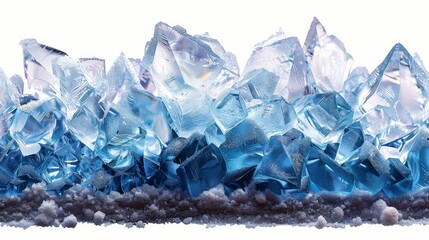 Obraz premium Serene deep blue crystal ice, found in glaciers, ideal for capturing winter's beauty