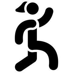 jogging solid icon