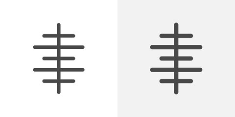 Center Align Icon Set. Typography Alignment Vector Symbol.