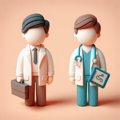 two cartoon doctors