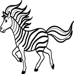Zebra coloring pages. Zebra Animal outline. Animal line art