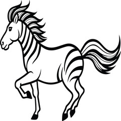 Zebra coloring pages. Zebra Animal outline. Animal line art