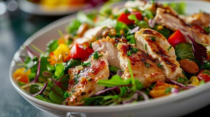 American cuisine. Chicken salad. 