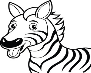 Zebra coloring pages. Zebra Animal outline. Animal line art