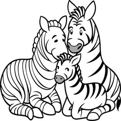 Zebra coloring pages. Zebra Animal outline. Animal line art