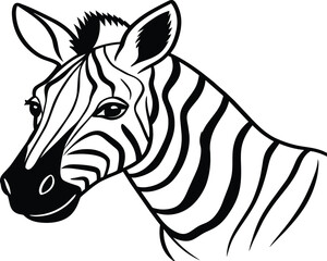 Zebra coloring pages. Zebra Animal outline. Animal line art