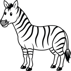 Zebra coloring pages. Zebra Animal outline. Animal line art